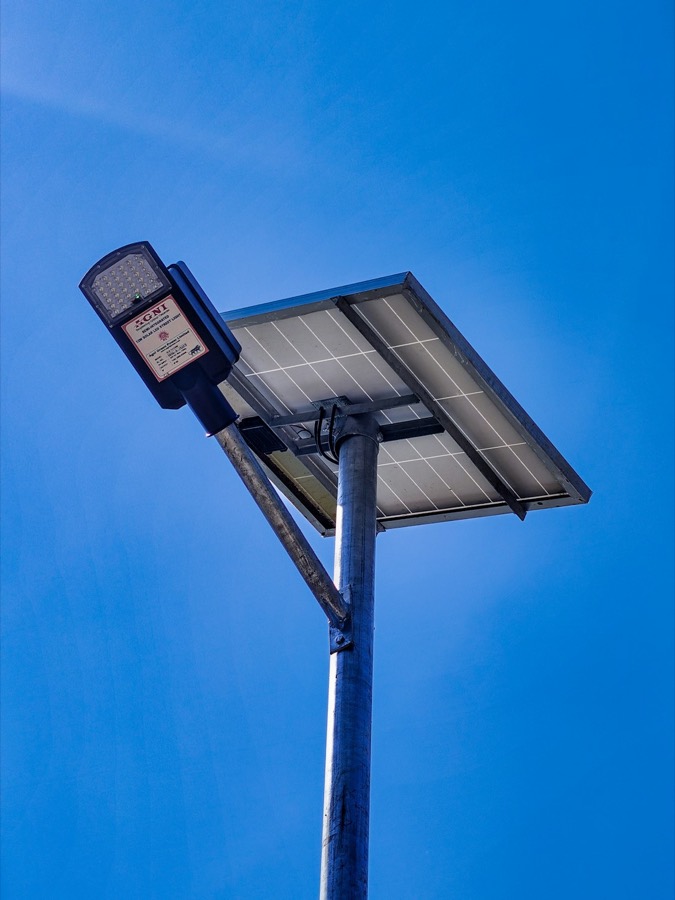 Solar-powered street light